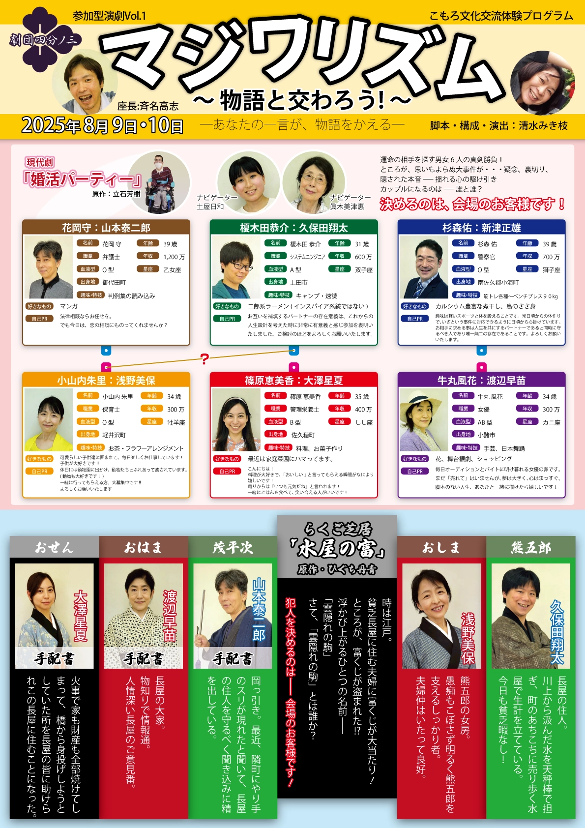 マジワリズム公演 チラシ裏